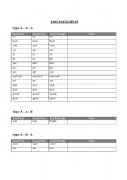 English worksheet: PAST PARTICIPLES 
