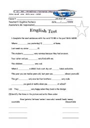 English worksheet: english test 