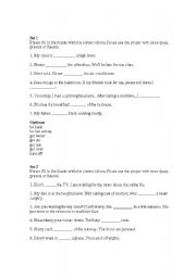 English worksheet: Seven Idioms Exercise (get on, get off, get out, etc.)