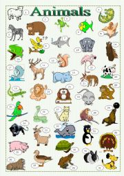 Animals - pictionary + writing + conversation ((3 pages))