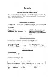 English Worksheet: Reported Speech Theory (for adults)