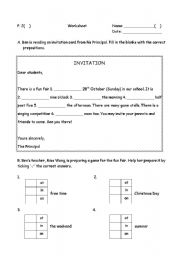 English Worksheet: Preposition of place