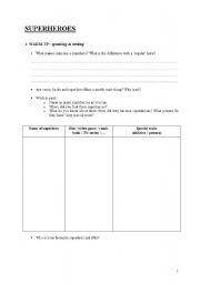 English Worksheet: Superheroes