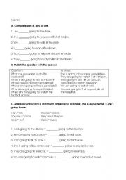 English Worksheet: Going-to worksheet