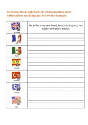 English worksheet: Nationalities