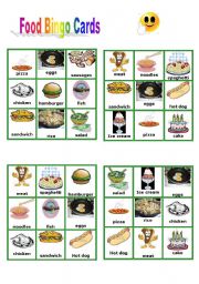 Food - Bingo Cards part 1