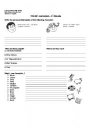 English worksheet: LETS REINFORCE TO BE
