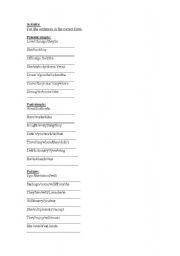 English worksheet: Order of sentences