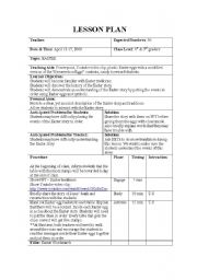 English worksheet: Easter Lesson Plan