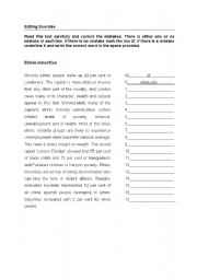 English Worksheet: editing test