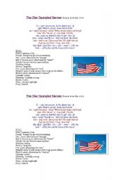 English Worksheet: USA national anthem