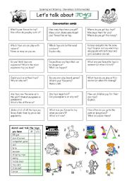 English Worksheet: Lets talk about TOYS