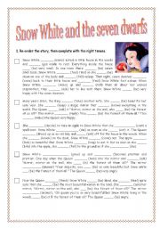 Revising Tenses Snow White And The Seven Dwarfs Esl Worksheet By Silvia Patti