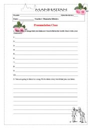 English Worksheet: Pronunciation, song and tongue twisters