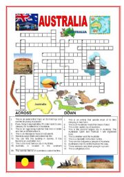Australia crossword