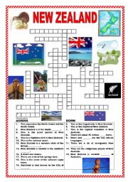 New Zealand crossword ESL worksheet by ildibildi