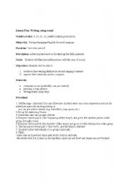 English worksheet: working email in eneglish classes