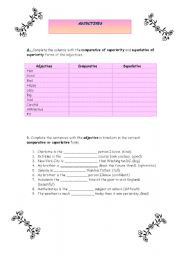 English Worksheet: adjectives