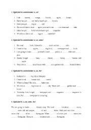 English worksheet: articles