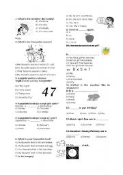 English Worksheet: worksheet for beginner