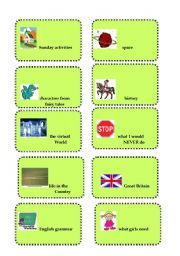 ** Vocabulary revision and brainstorming game # 3**  