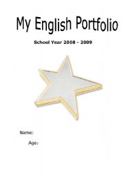 English Worksheet: Portfolio Cover & Reflection