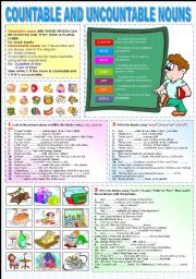 english exercises countable and uncountable nouns