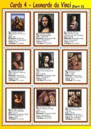 Cards 4 - Leonardo da Vinci  (part 2)