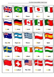 Countries Pronunciation Cards Game