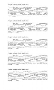 English Worksheet: Articles about the story called Home