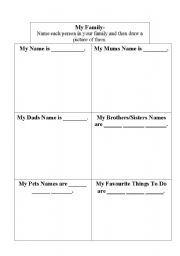 English Worksheet: Family