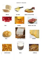 English Worksheet: Vocabulary for food/ breakfast