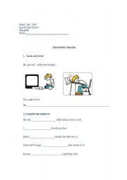 English worksheet: A handy Past Perfect exercise 