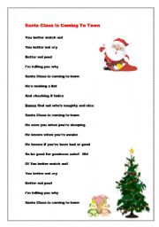 English Worksheet: Christmas song
