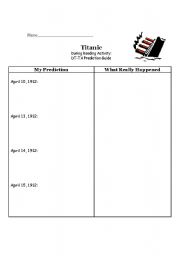 English worksheets: Titanic: Note taking