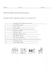 English Worksheet: Mexican Celebrations