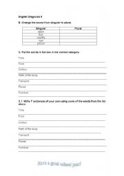 English worksheet: English Diagnosis II