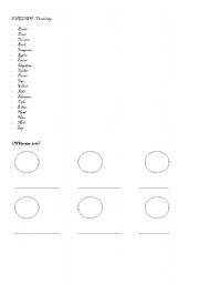 English worksheet: Vocabulary parts of the body and what time is it?