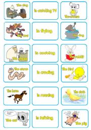 ACTIONS - ANIMALS MEMORY CARDS part 1