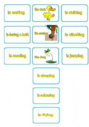 English Worksheet: ACTIONS - ANIMALS MEMORY CARDS part 2