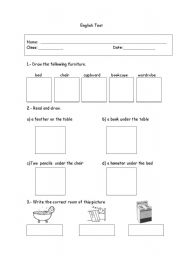 English worksheet: test