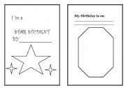 English worksheet: i am a star