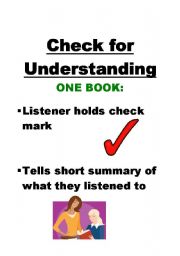 English Worksheet: Daily 5: Check for understanding poster