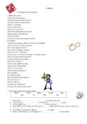 English Worksheet: Revision of food vocabulary