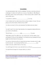 English worksheet: The Cafeteria 