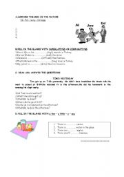 English Worksheet: worksheet for elementary classes