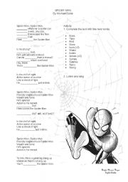 English Worksheet: Spiderman  by Michael Bubl (an amazing version)