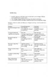 English Worksheet: Tenses Drill