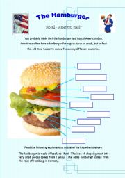 The Hamburger - An all-American meal? - 3 pages