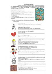 English Worksheet: Idioms